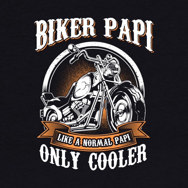 Only Cool Papi Rides Motorcycles T Shirt Rider Gift by easleyzzi